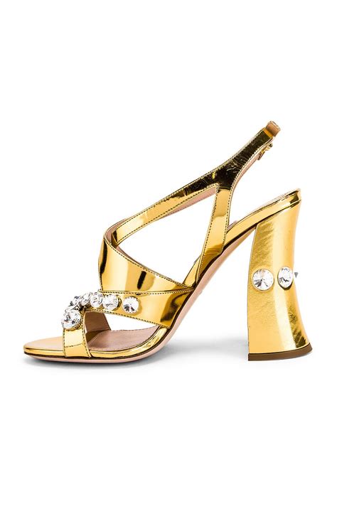 miu miu jeweled sandals|Meer.